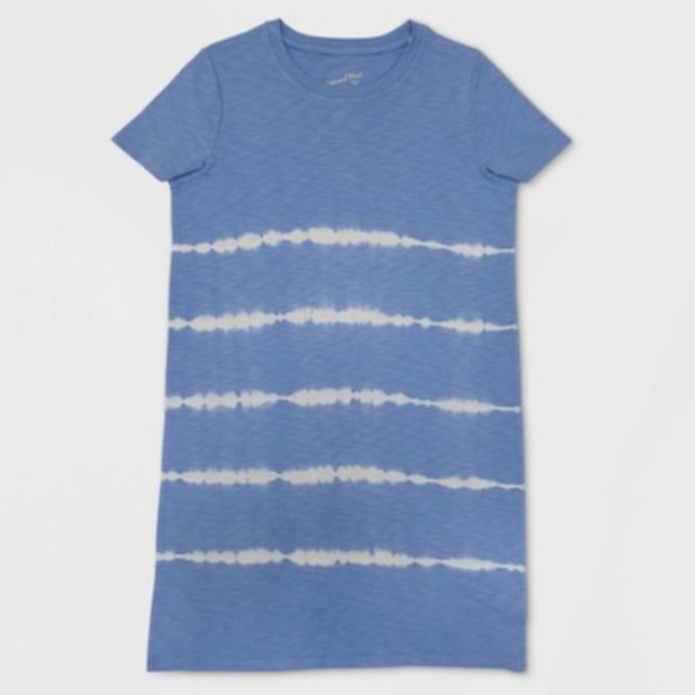 Blue Tie Dye T-shirt Dress